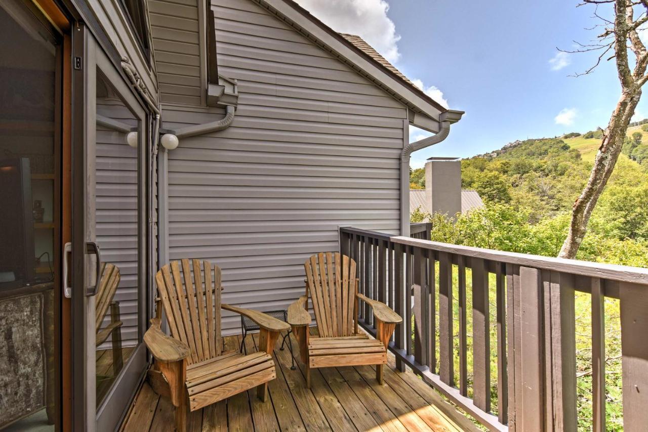 Beech Mountain Condo With Balcony, Walk To Resort! Luaran gambar